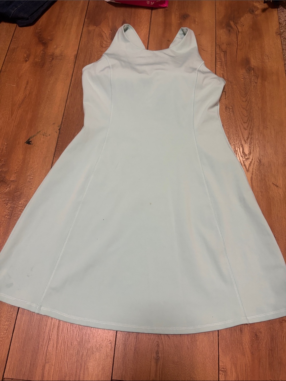ZELOS Pale Blue Sleeveless Fit-and-Flare Mini Dress